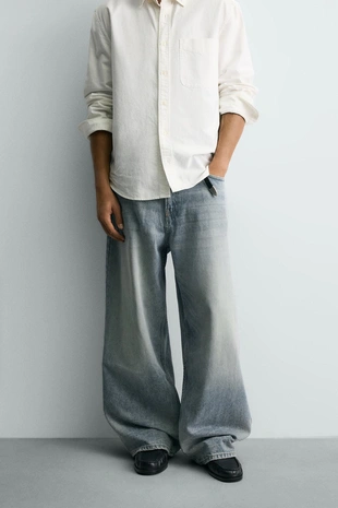 Джинсы BAGGY FIT с разрезами- Заказать в России