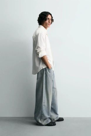 Джинсы BAGGY FIT с разрезами- Заказать в России