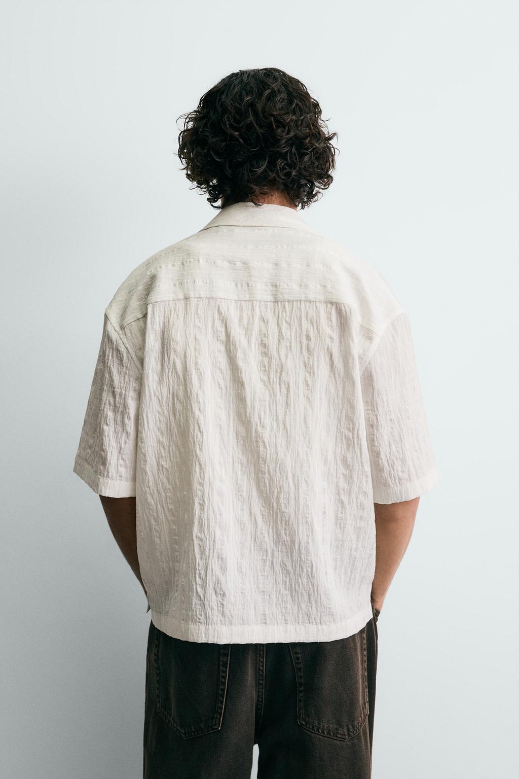 Рубашка в полоску из текстурированной ткани