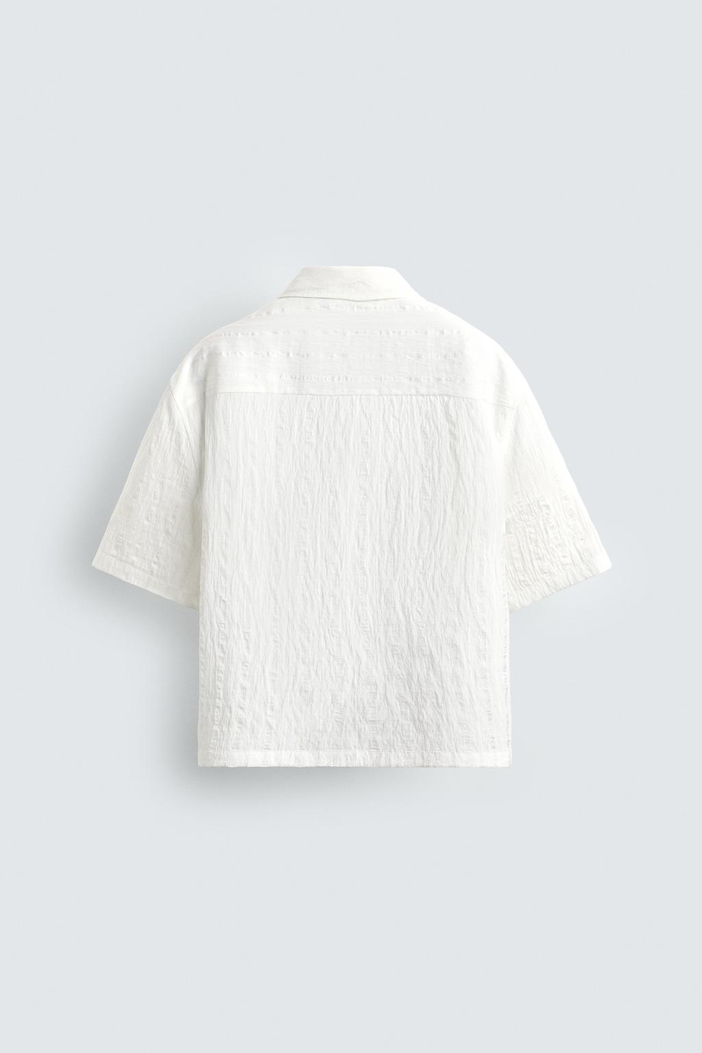 Рубашка в полоску из текстурированной ткани