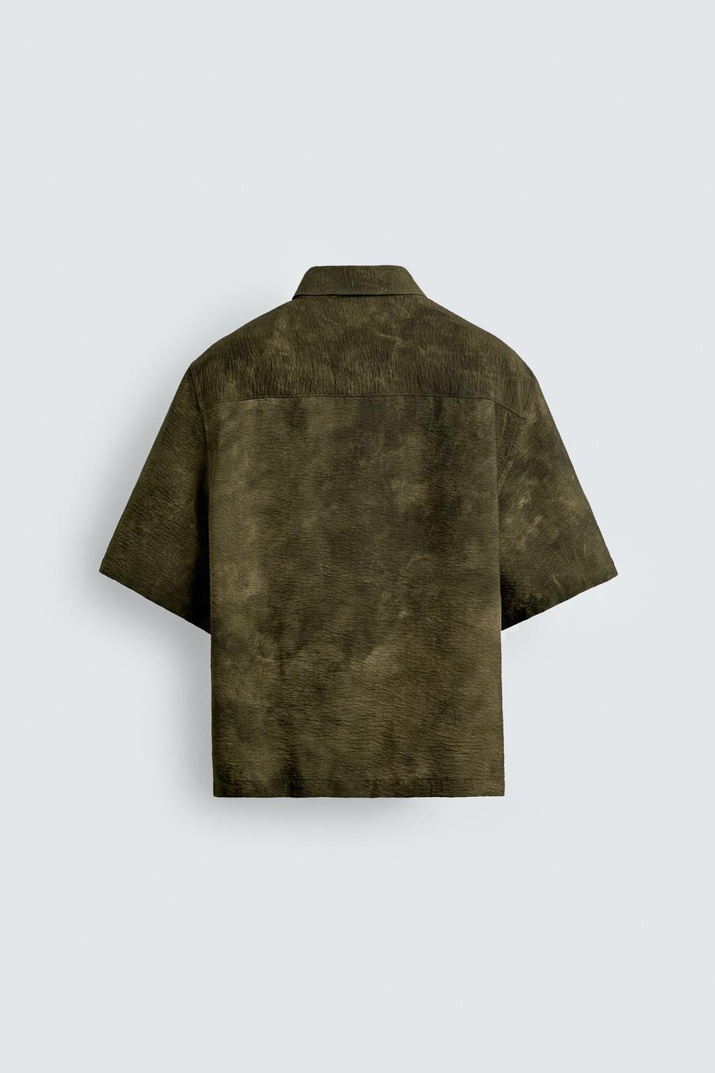 Рубашка свободного кроя с абстрактным принтом