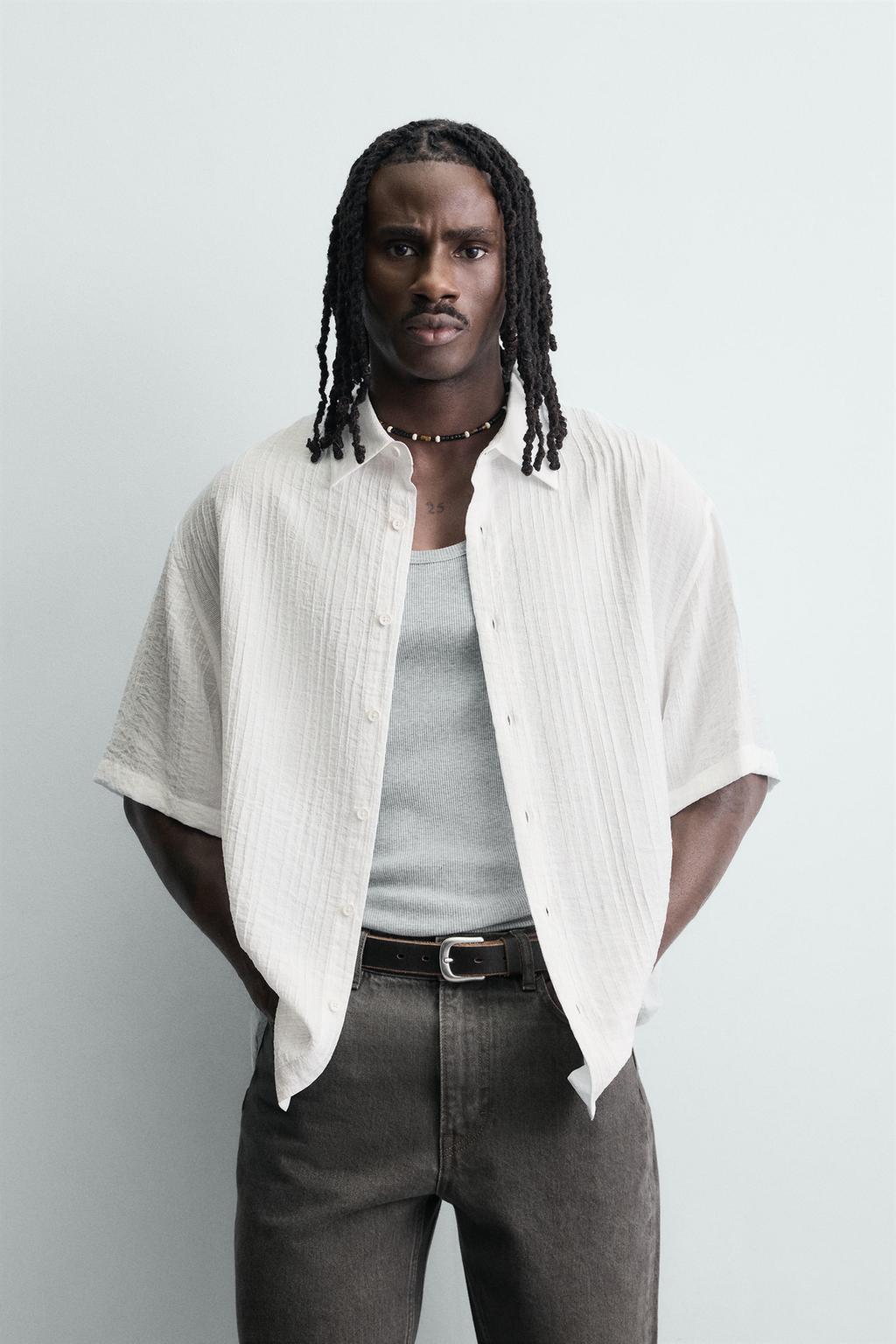 Рубашка с текстурой fluid