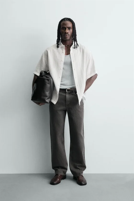 Рубашка с текстурой fluid