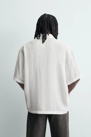 Рубашка с текстурой FLUID- Заказать в России