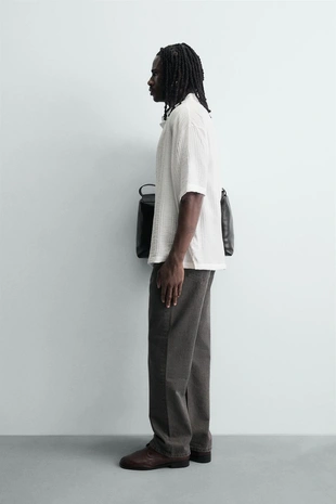 Рубашка с текстурой FLUID- Заказать в России