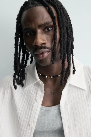 Рубашка с текстурой FLUID- Заказать в России