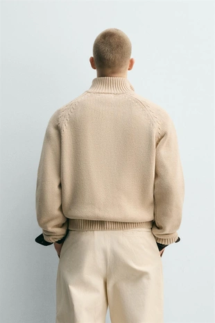 Кардиган структурной вязки с эффектом потертости- Заказать в России