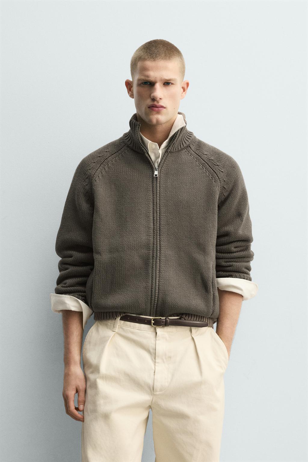 СТРУКТУРНЫЙ КАРДИГАН С ЭФФЕКТОМ ПОТЕРТОСТИ