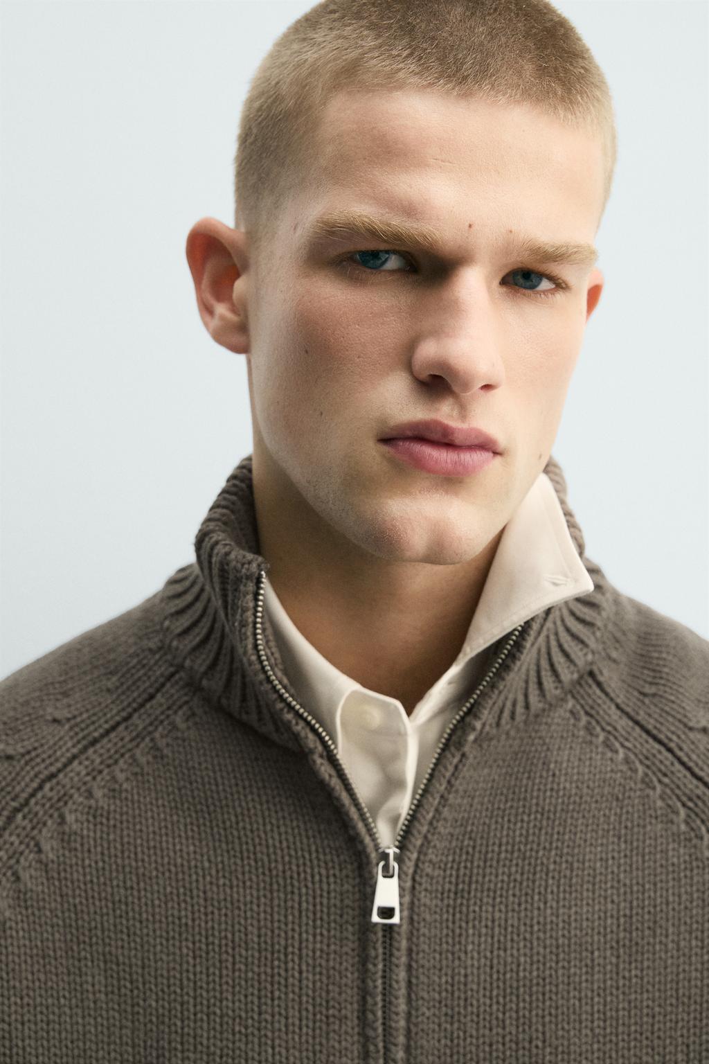 СТРУКТУРНЫЙ КАРДИГАН С ЭФФЕКТОМ ПОТЕРТОСТИ