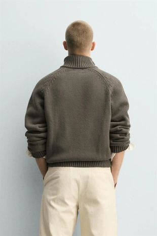 Структурный кардиган с эффектом потертости