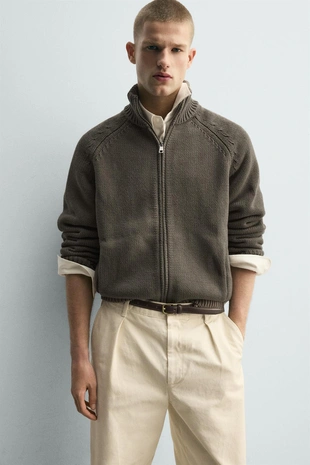 Структурный кардиган с эффектом потертости- Заказать в России