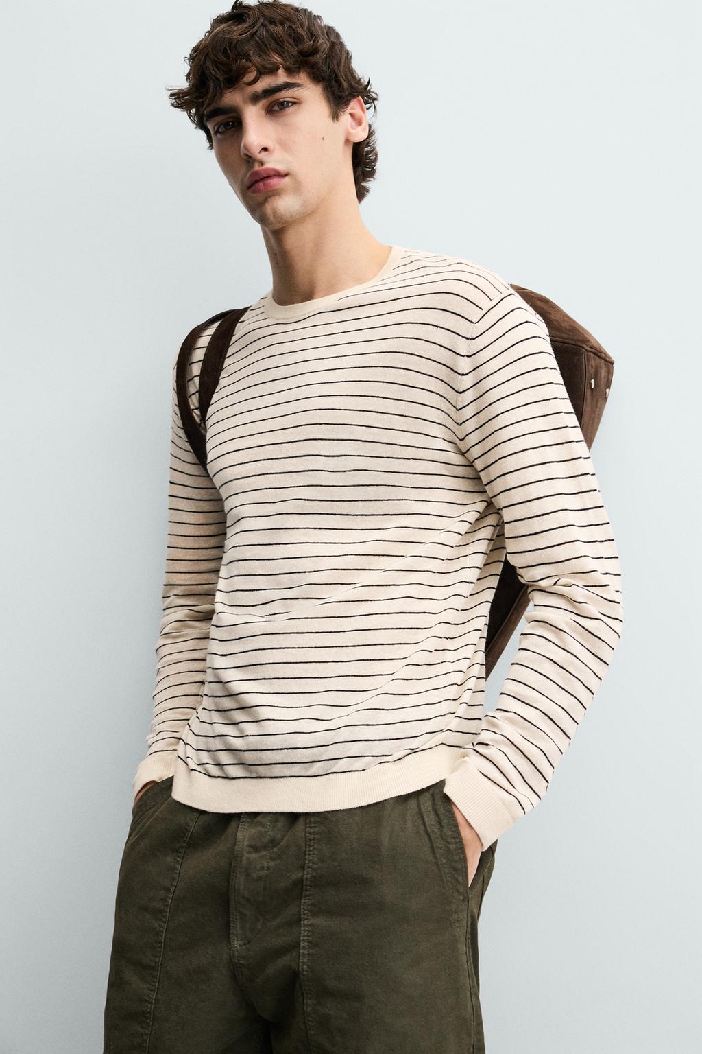 ДЖЕМПЕР В ПОЛОСКУ ИЗ ЛЬНА И ХЛОПКА