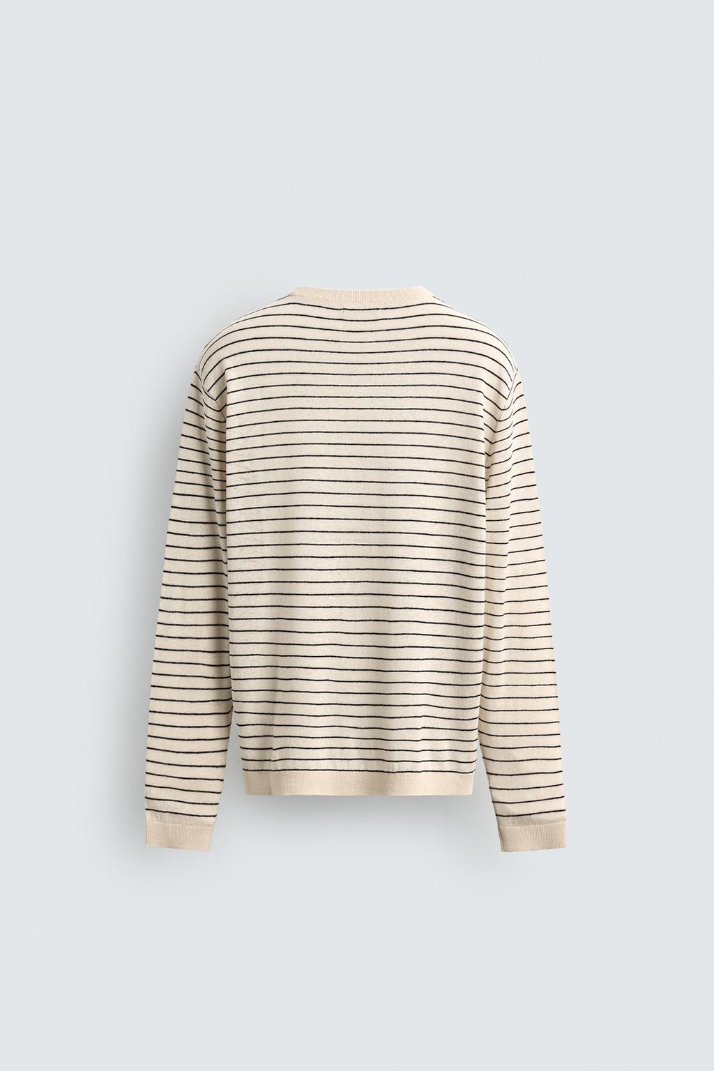 ДЖЕМПЕР В ПОЛОСКУ ИЗ ЛЬНА И ХЛОПКА