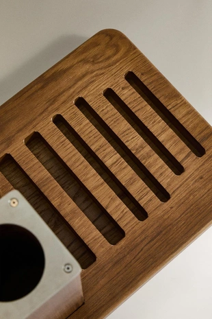 Деревянная стойка с перекладинами и дисками- Заказать в России