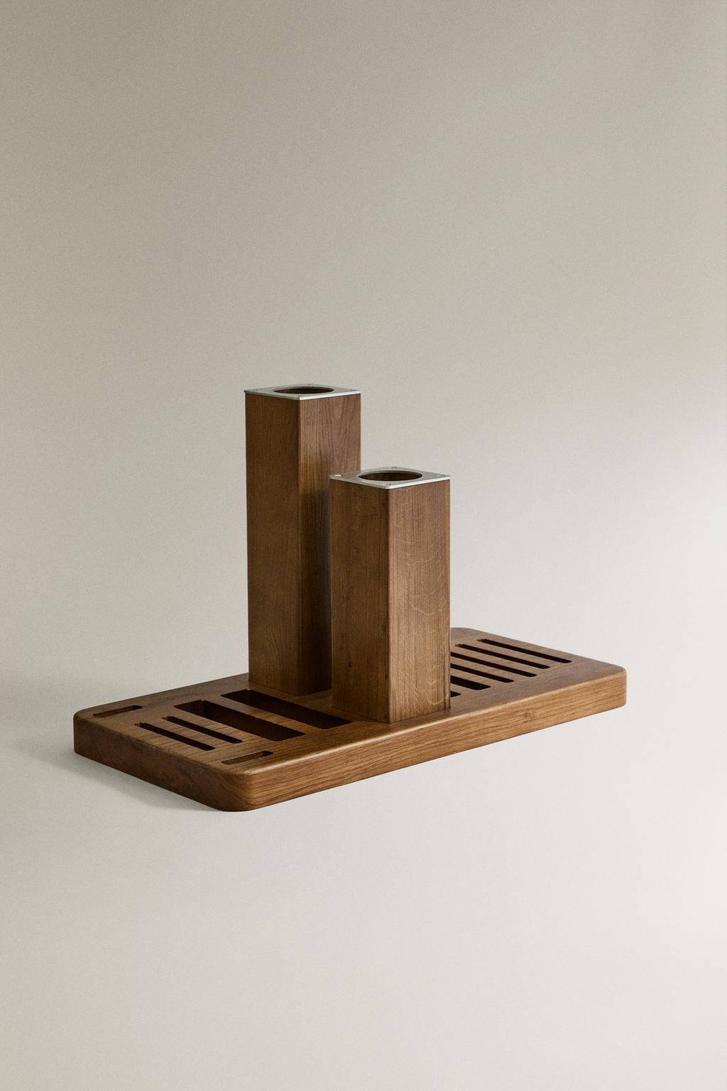 Деревянная стойка с перекладинами и дисками