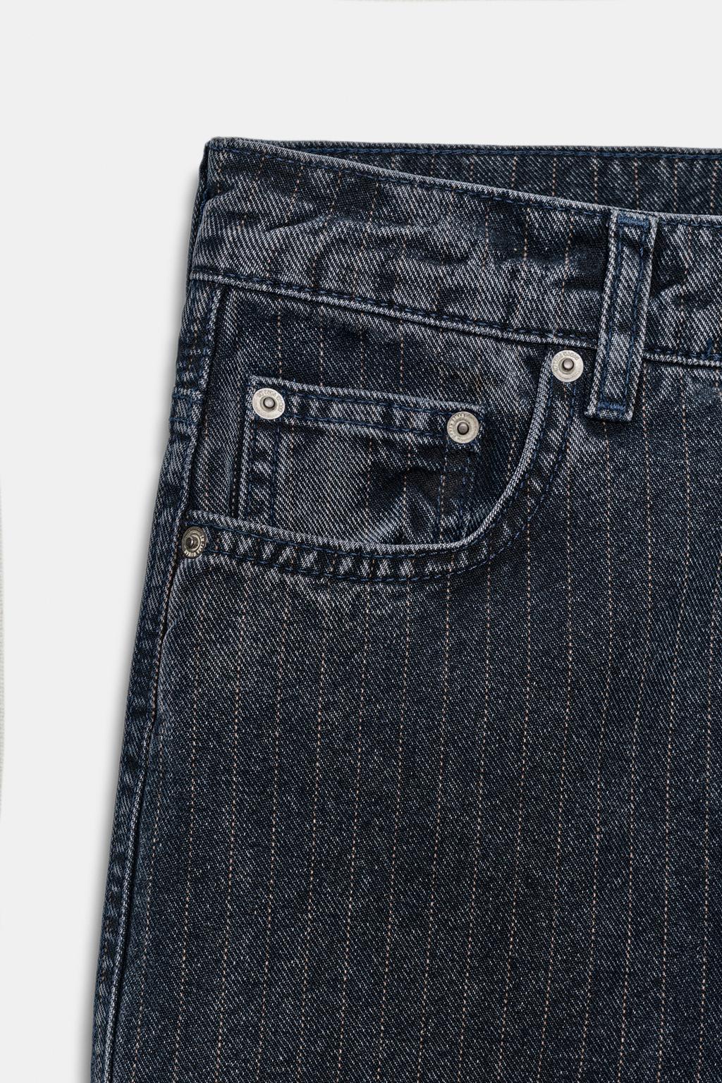 ДЖИНСЫ FLARE В ПОЛОСКУ С ВЫСОКОЙ ПОСАДКОЙ — ZW COLLECTION