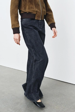 Джинсы FLARE в полоску с высокой посадкой — ZW COLLECTION- Заказать в России