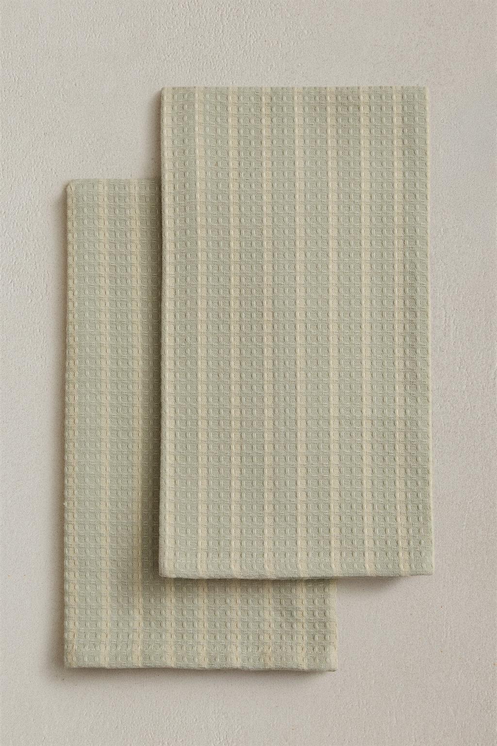 Набор вафельной ткани для чайных полотенец (набор из 2 шт.)