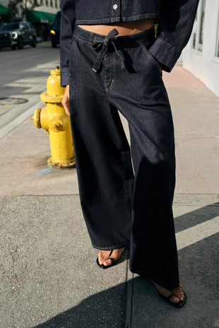 Джинсы-джоггеры Z1975 WIDE-LEG с высокой посадкой- Заказать в России