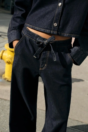 Джинсы-джоггеры Z1975 WIDE-LEG с высокой посадкой- Заказать в России