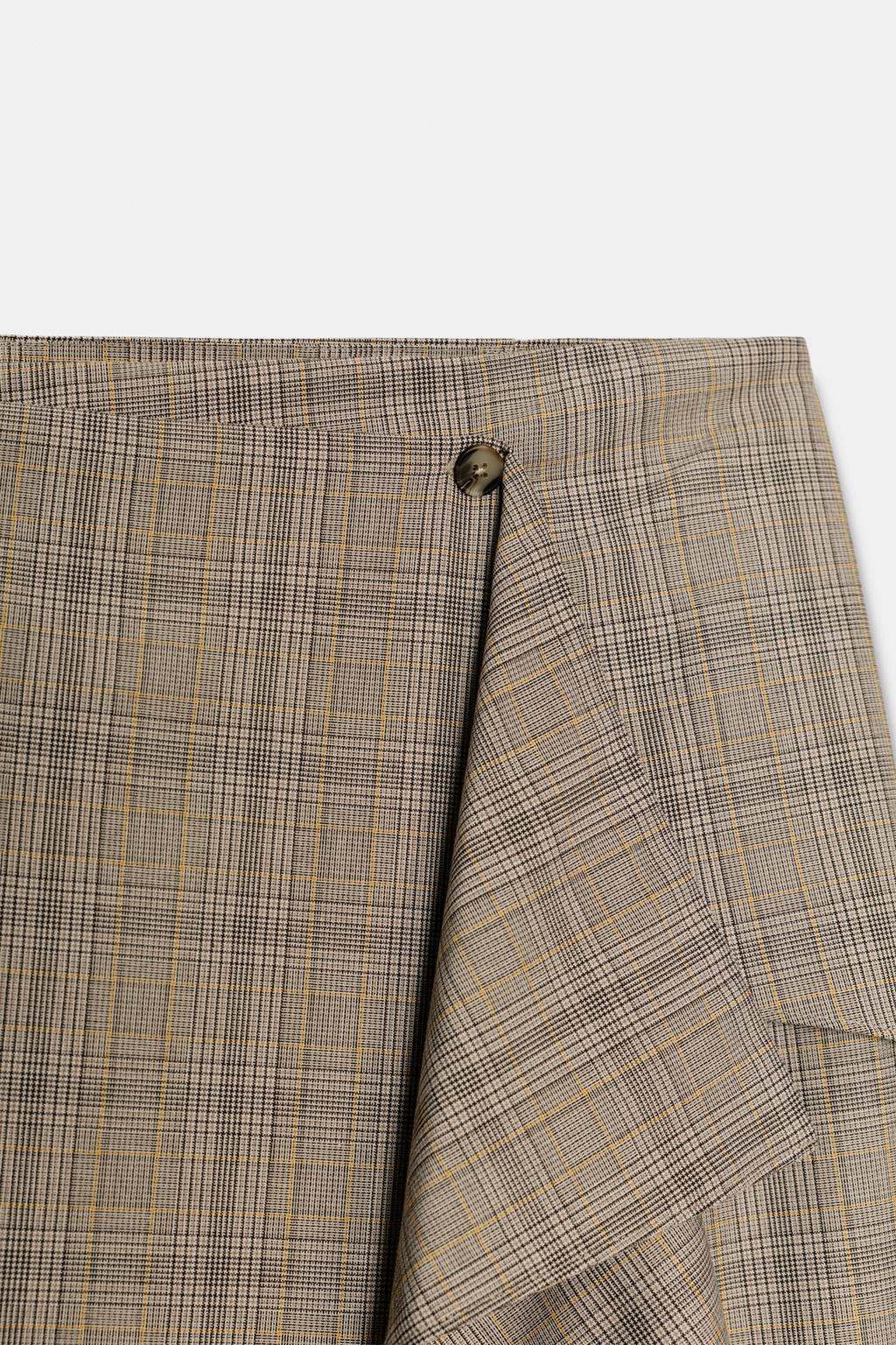 КЛЕТЧАТАЯ ЮБКА С ВОЛАНАМИ — ZW COLLECTION