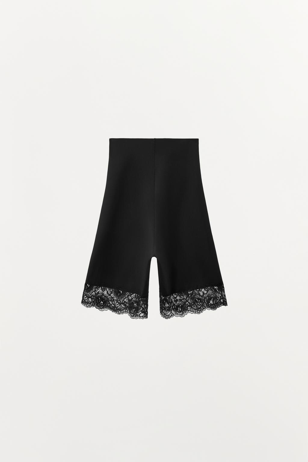 ШОРТЫ ИЗ СМЕСОВОГО ПОЛИАМИДА С КРУЖЕВОМ