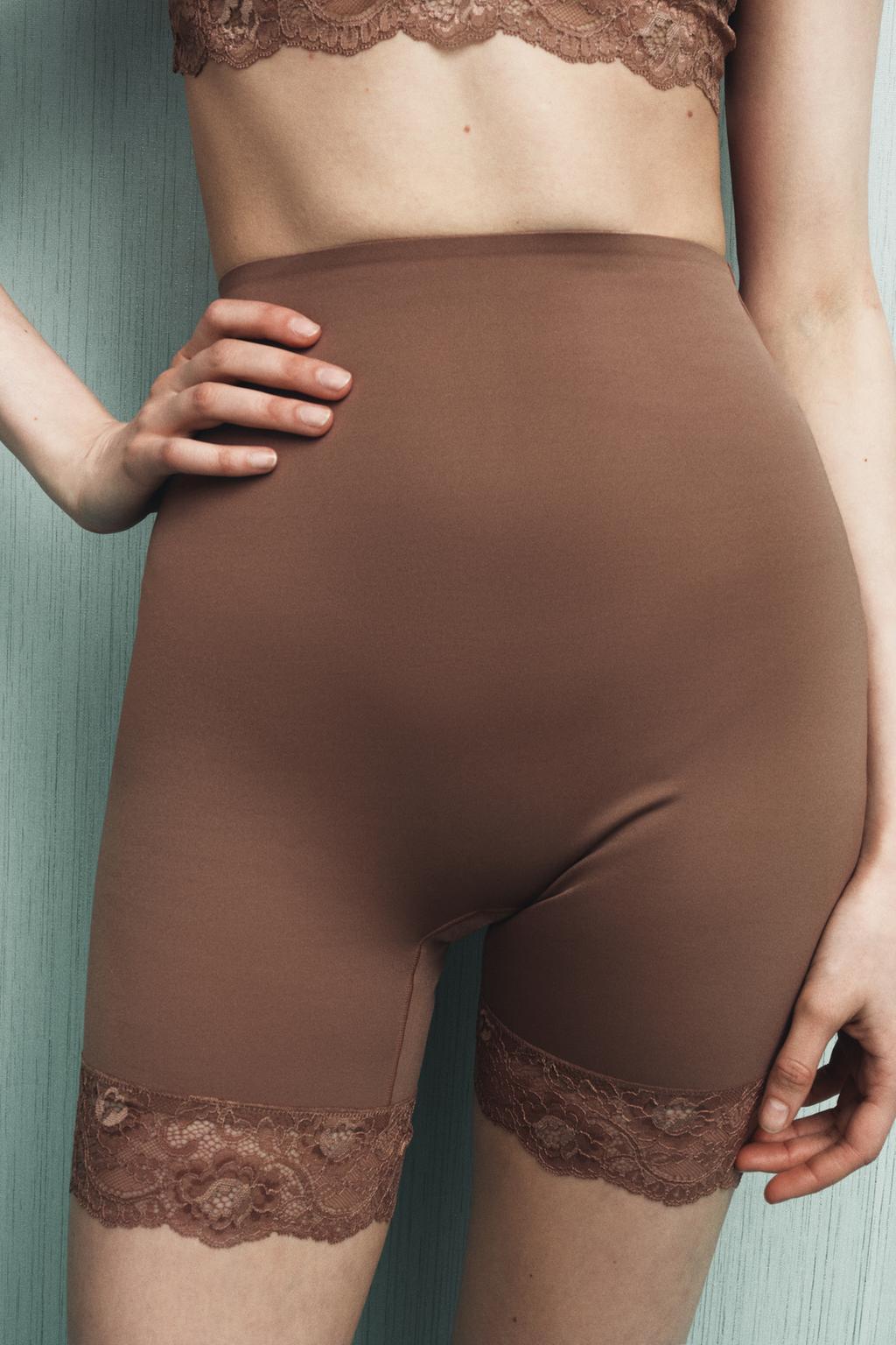 ШОРТЫ ИЗ ПОЛИАМИДА С КРУЖЕВОМ