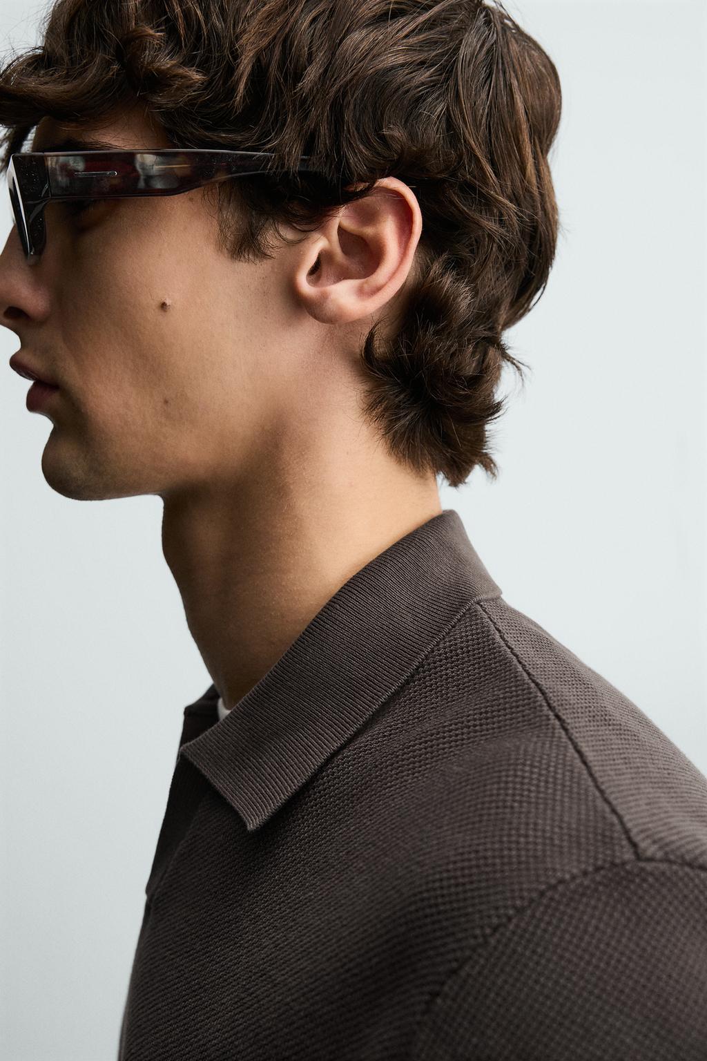 ПОЛО ИЗ РЕЛЬЕФНОГО ТРИКОТАЖА