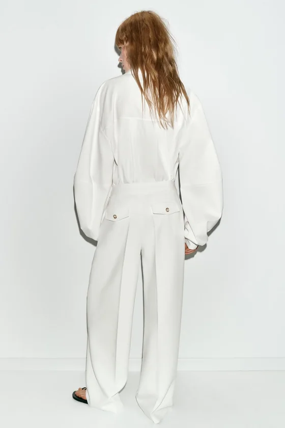 ШИРОКИЕ БРЮКИ С ЗАЩИПАМИ
