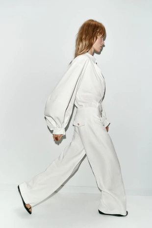 Широкие брюки с защипами- Заказать в России