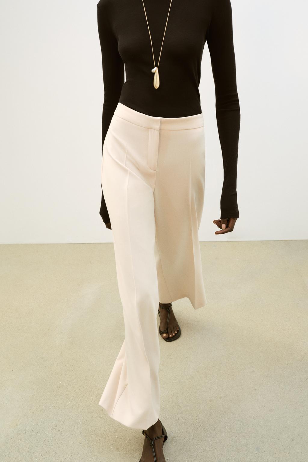 БРЮКИ ПРЯМОГО КРОЯ С ВЫСОКОЙ ПОСАДКОЙ