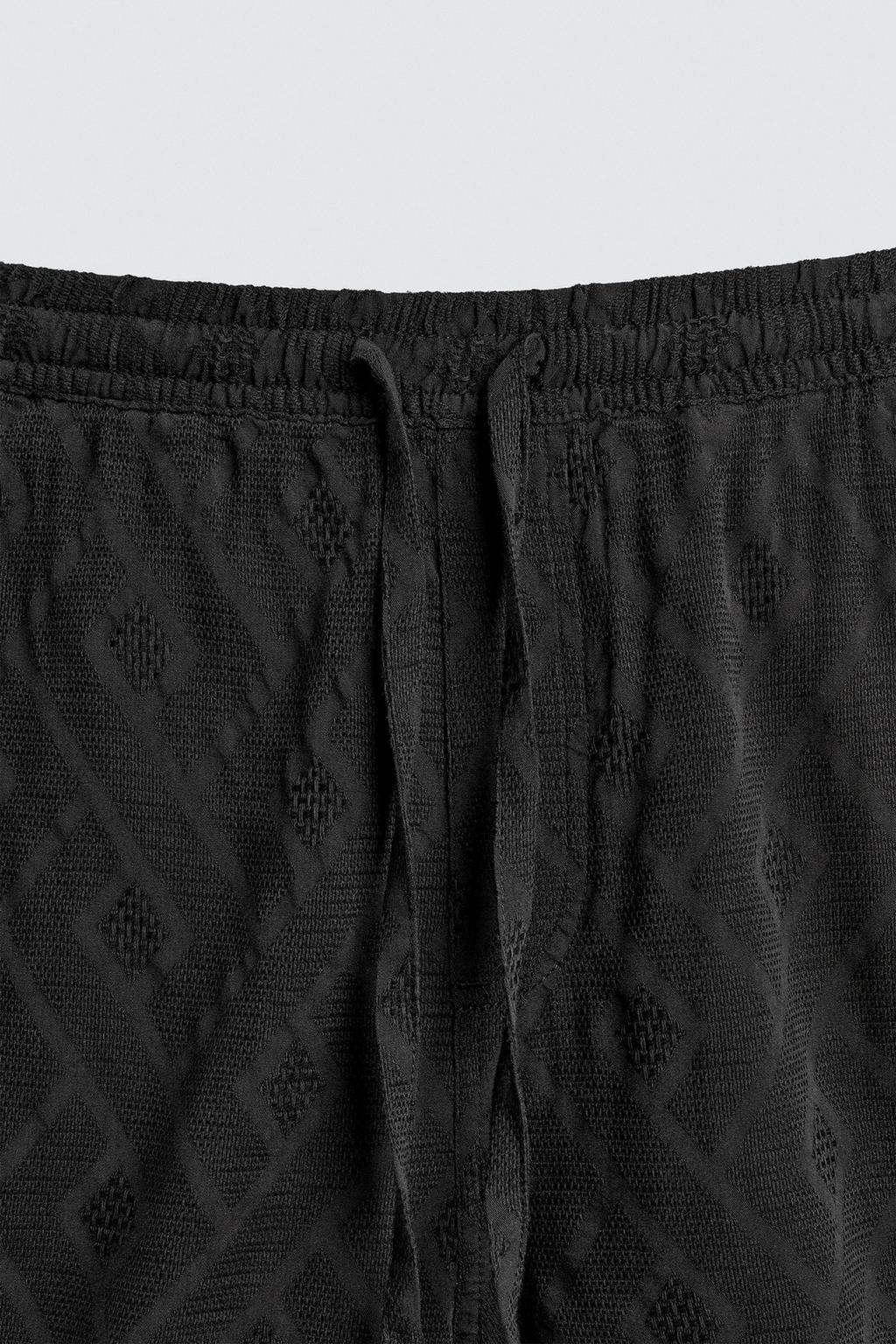 Бермуды с геометрическим жаккардовым узором