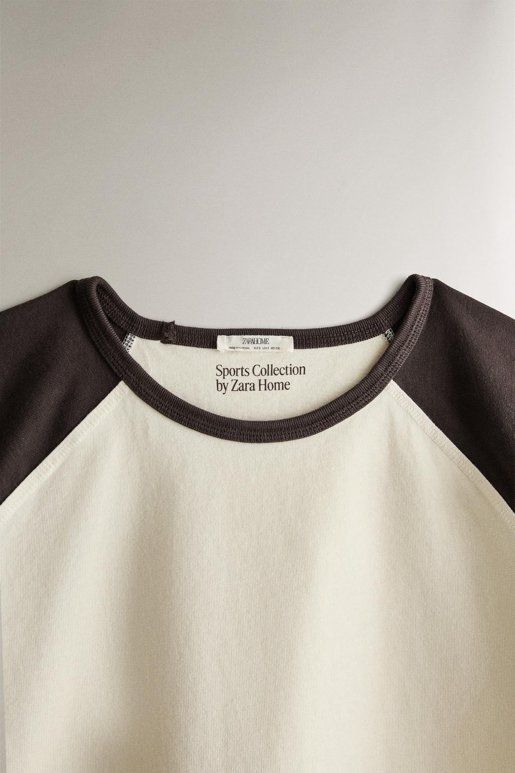 Оверсайз хлопковая футболка двухцветная