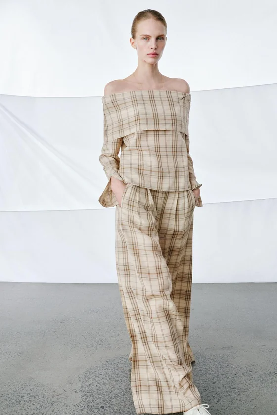 БРЮКИ В КЛЕТКУ — коллекция Zara «ZW»