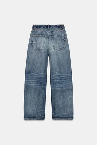 Джинсы TRF со средней посадкой и отложным поясом- Заказать в России