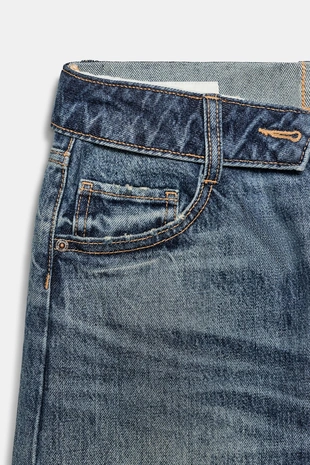 Джинсы TRF со средней посадкой и отложным поясом- Заказать в России