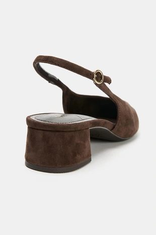 Замшевые туфли-мюли- Заказать в России