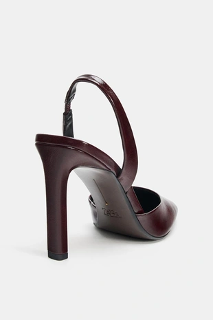 Туфли на каблуке с квадратным носом- Заказать в России