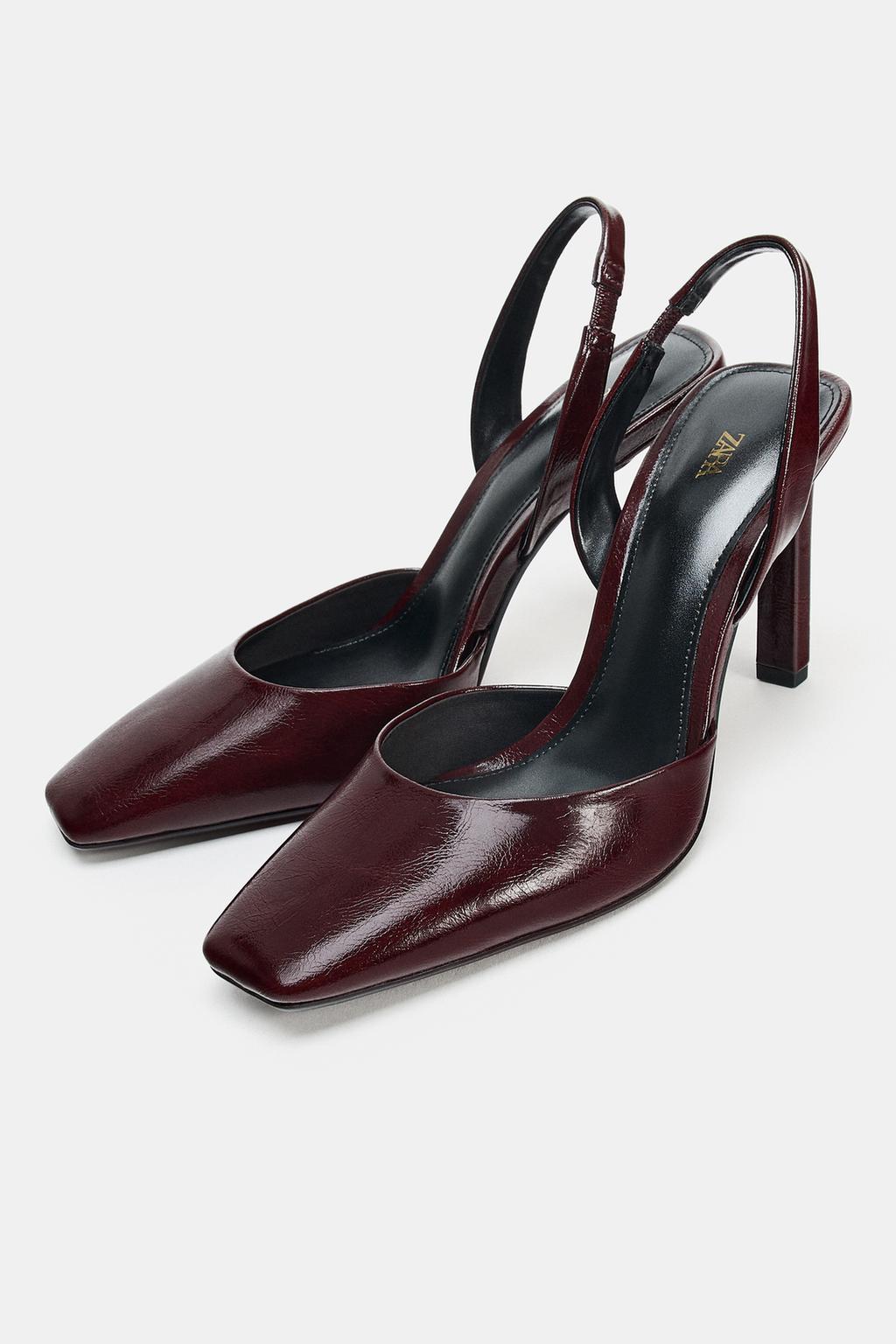 ТУФЛИ НА КАБЛУКЕ С КВАДРАТНЫМ НОСОМ