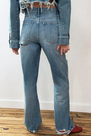 Джинсы TRF WIDE LEG с высокой посадкой и разрезами- Заказать в России