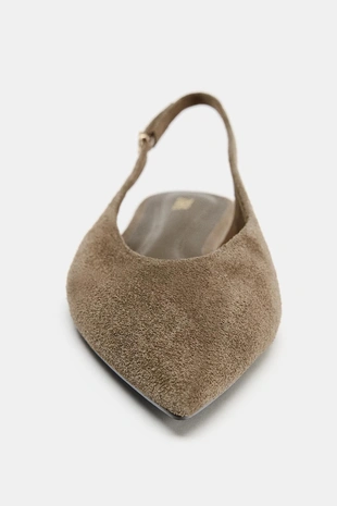 Замшевые туфли с острым носом- Заказать в России