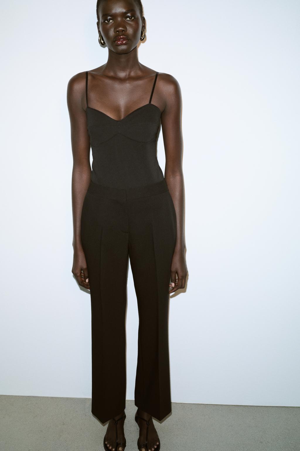 БРЮКИ ПРЯМОГО КРОЯ С ВЫСОКОЙ ПОСАДКОЙ