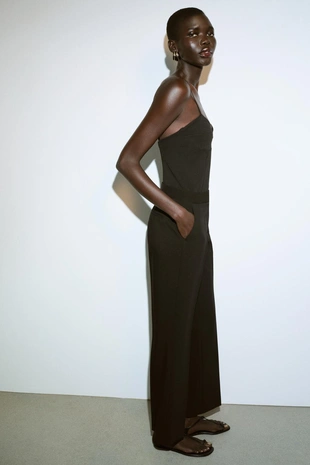 Брюки прямого кроя с высокой посадкой- Заказать в России