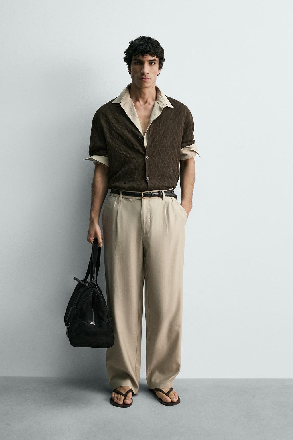 Рубашка с геометрическим жаккардом