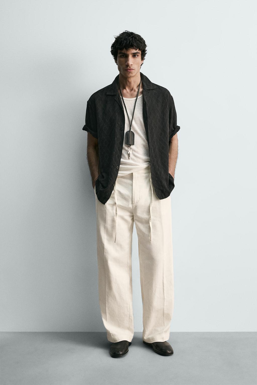 Рубашка с геометрическим жаккардовым узором