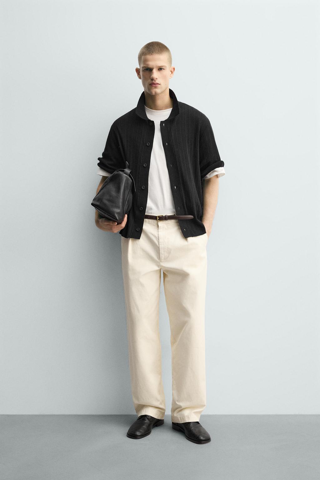 РУБАШКА ИЗ РЕЛЬЕФНОГО ТРИКОТАЖА