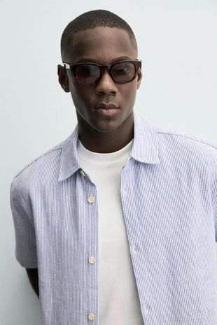 Рубашка комфортного кроя- Заказать в России