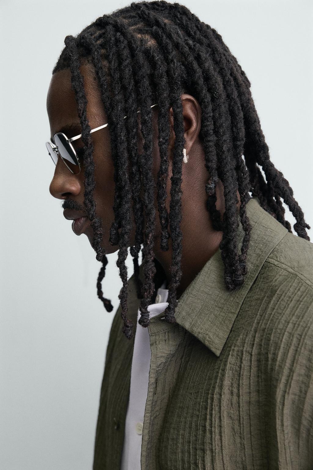 Рубашка с текстурой и свободным кроем