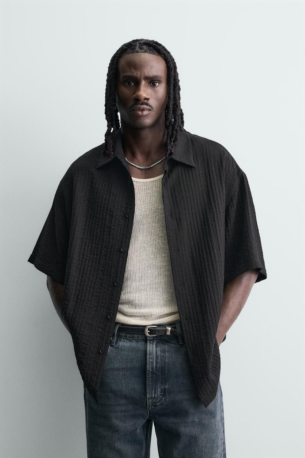 Рубашка из текстиля с текстурой