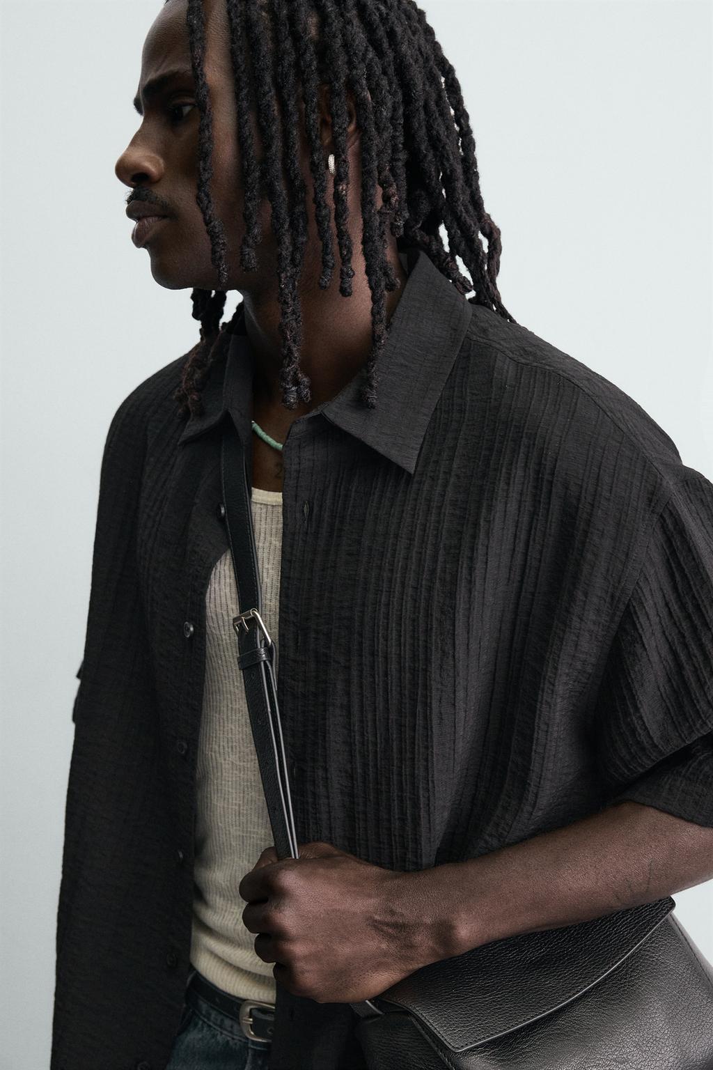 Рубашка из текстиля с текстурой